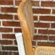 Chaise Cesca modèle b32 en blanc et bois par Marcel Breuer