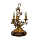 Vintage Florentine lamp Rivolta Paralumi Milano in gold and silver metal
