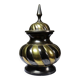 Twisted brass covered pot, vintage Indian craftsmanship from the 60s-80s.