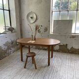 70s oval pine table from Les Arcs