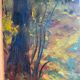 Tableau ancien, paysage signé Guyard, circa 1960