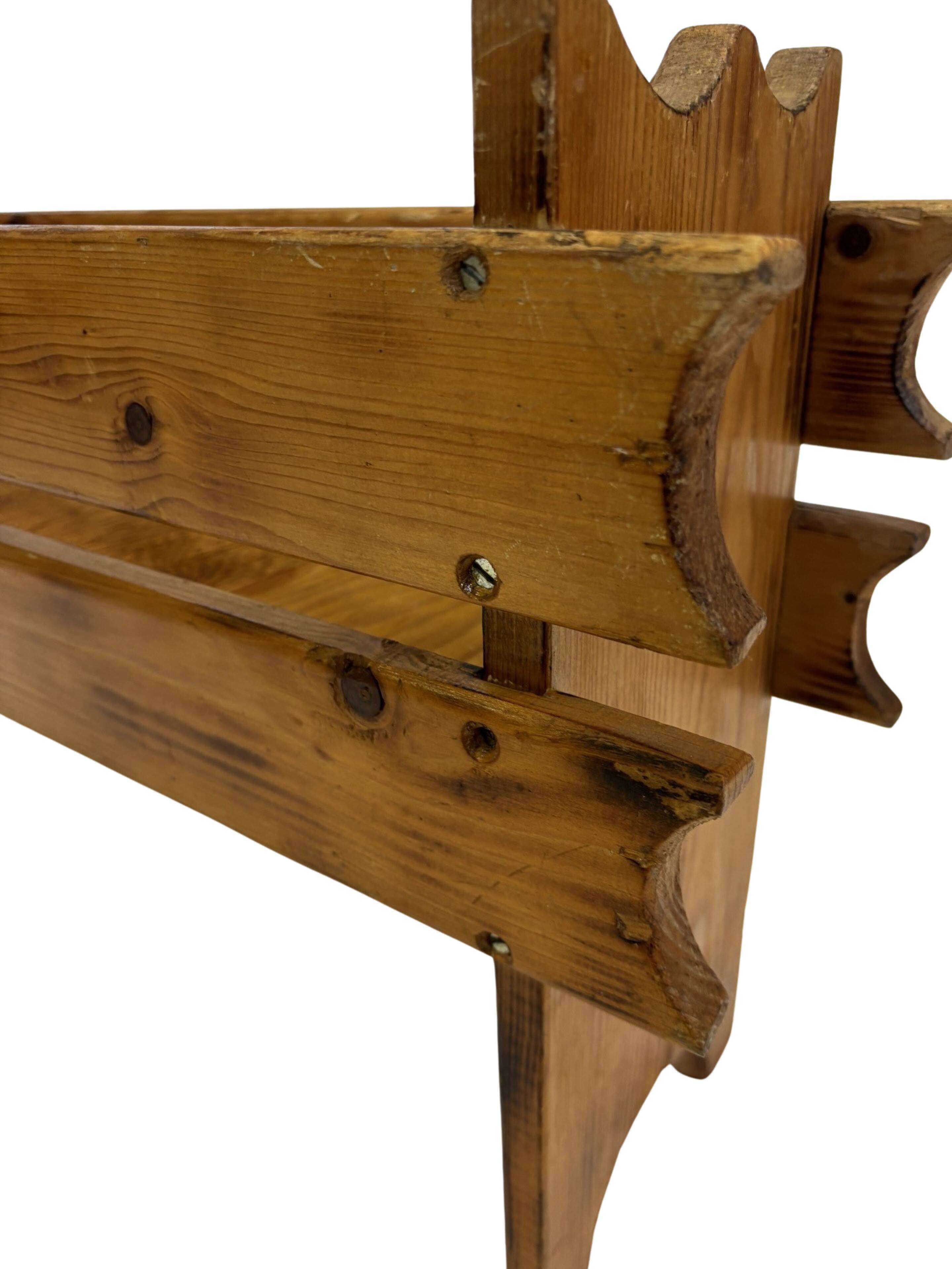 Vintage brutalist planter plant box sixties design wood