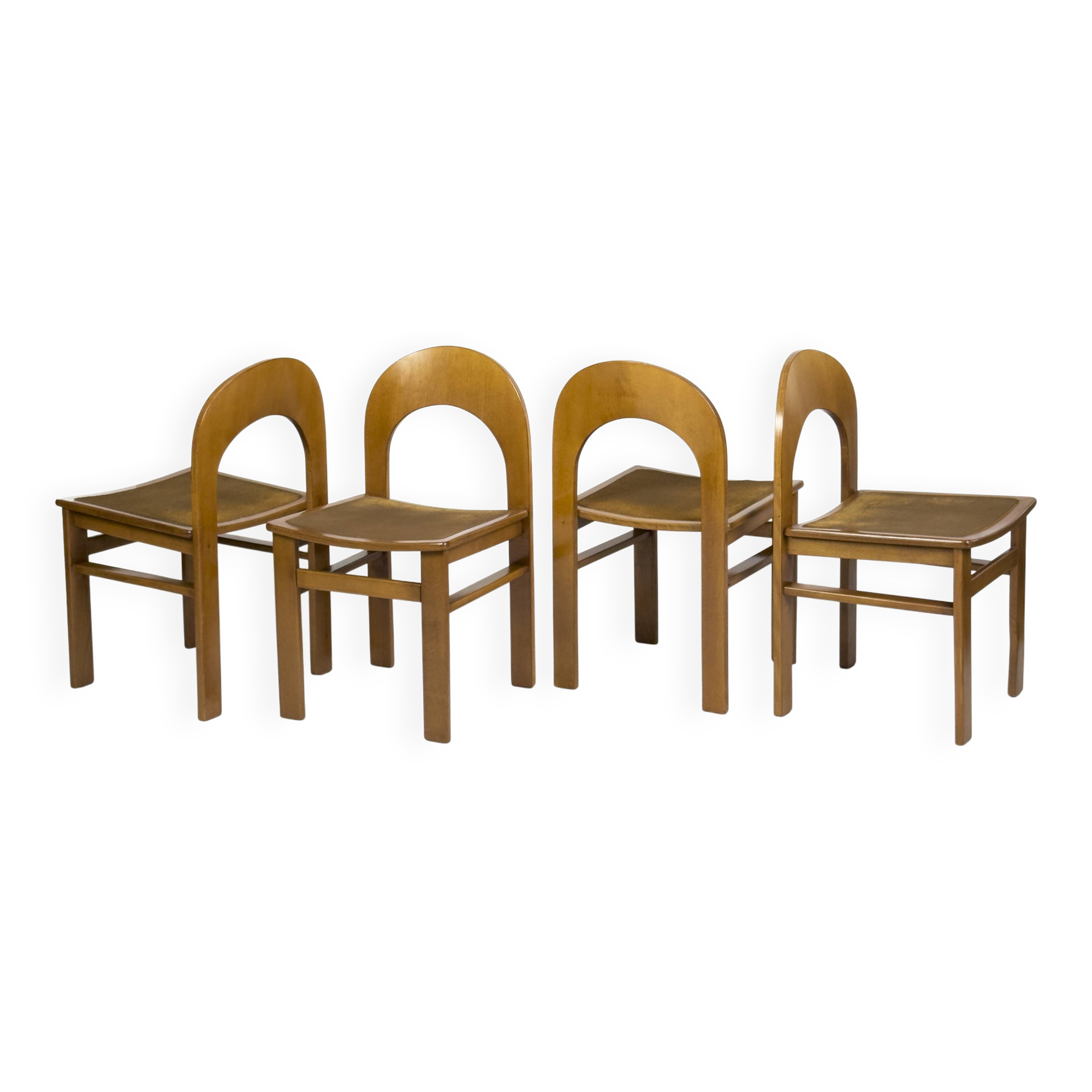 Set of 4 Arcadia chairs by Adalberto Caraceni for Tagliabue, Italy 1970s