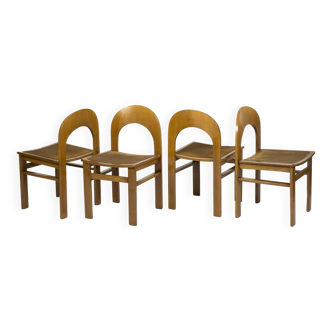 Set of 4 Arcadia chairs by Adalberto Caraceni for Tagliabue, Italy 1970s