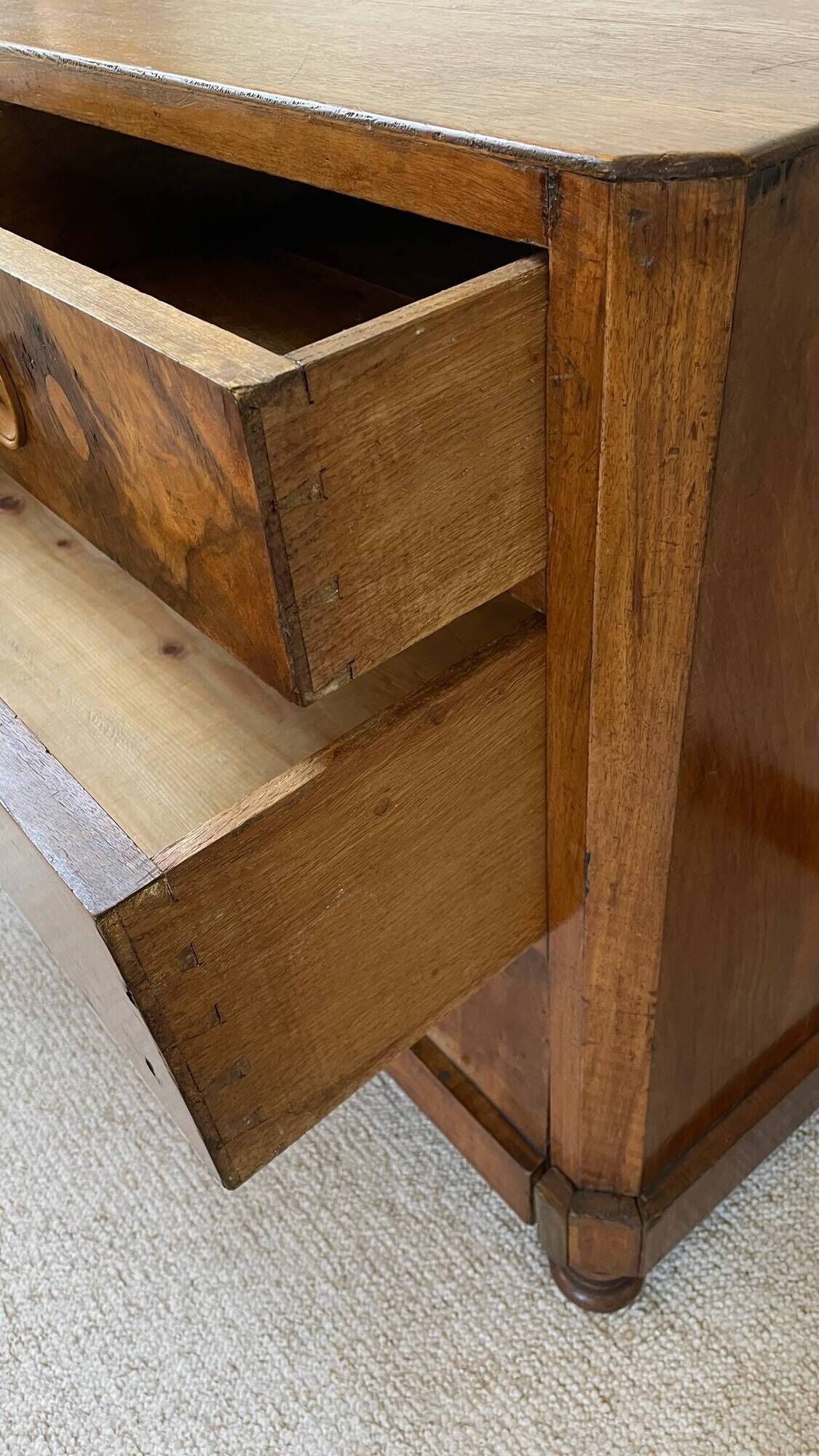 Antique Walnut and Solid Wood Commode