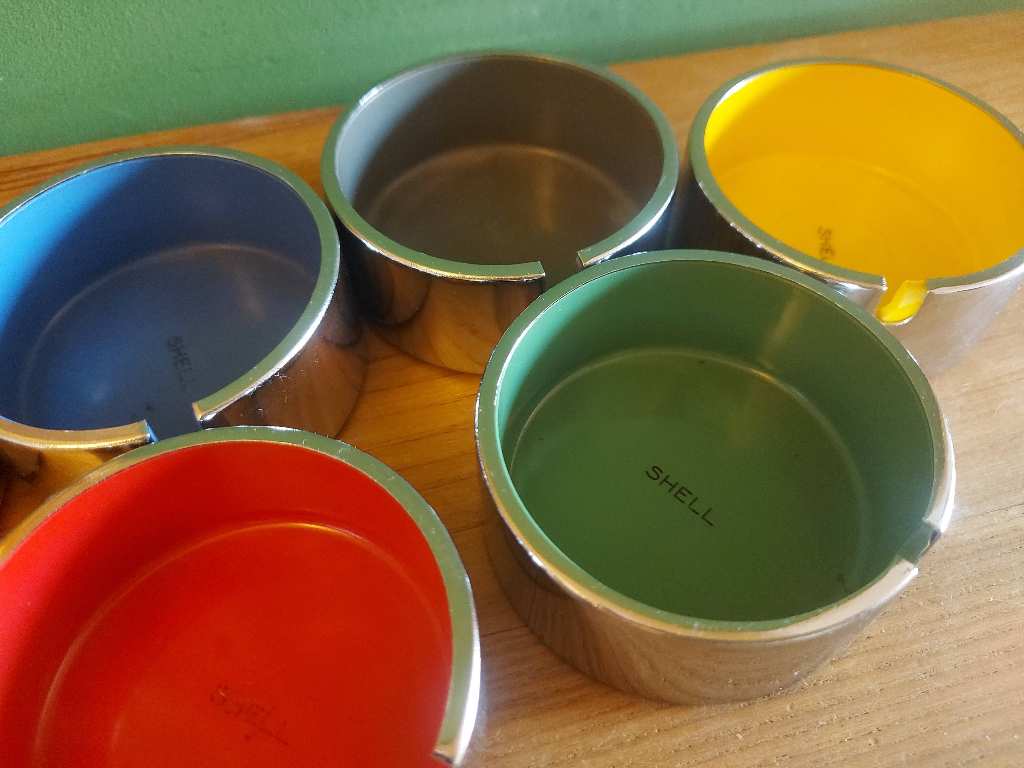 Set of 6 vintage isamu kenmochi ashtrays, edited for shell