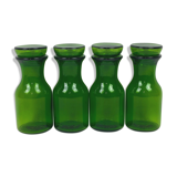 4 airtight pots in vintage glass