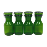 4 airtight pots in vintage glass