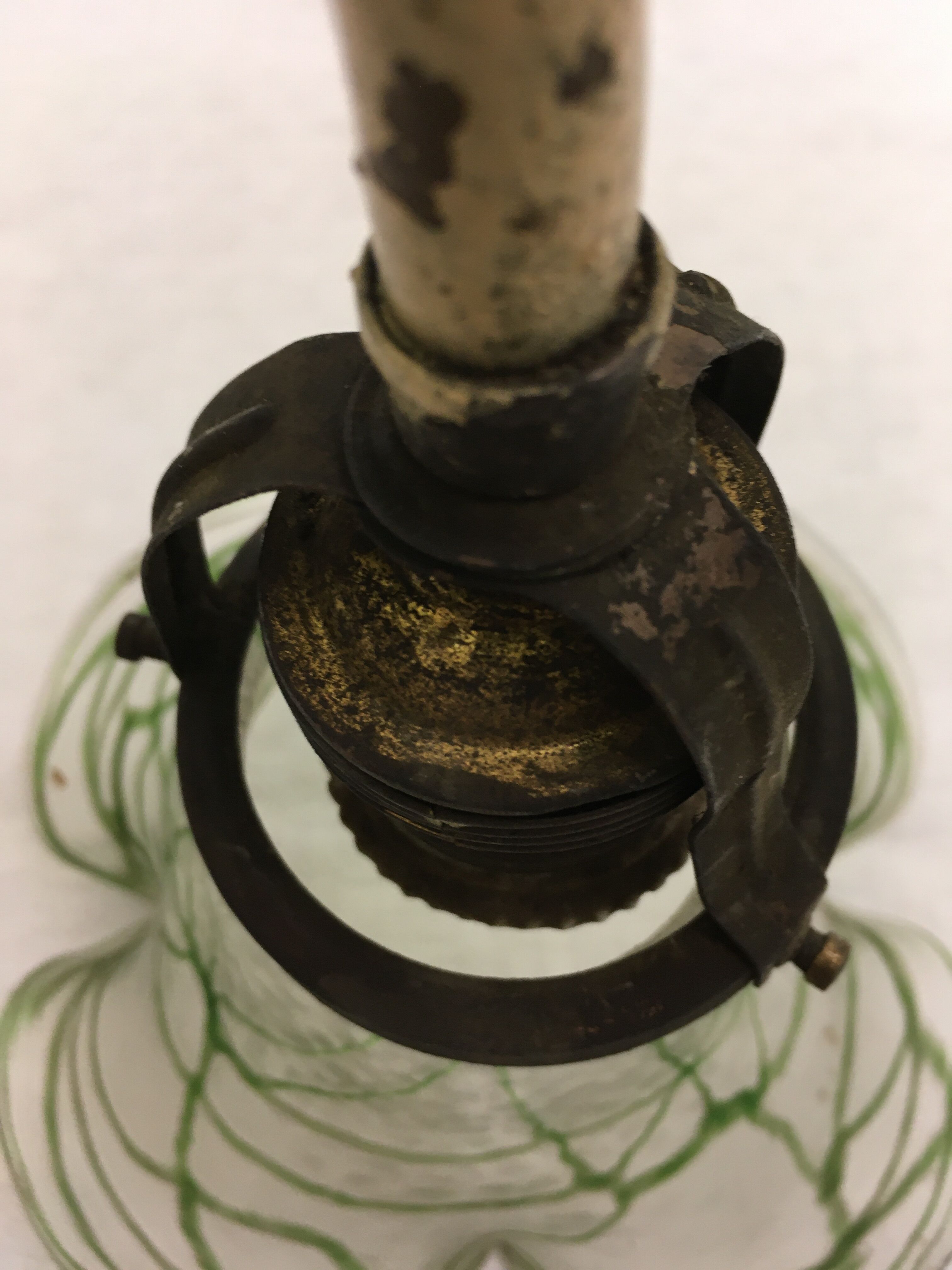 Wall lamp, art deco tulip colored glass