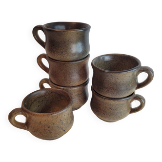 Set of 6 vintage France stoneware cups