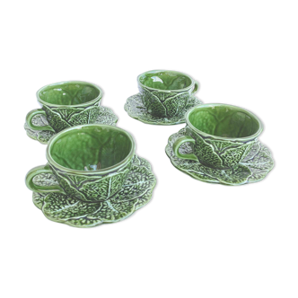 Coffee service ceramic cabbage leaf