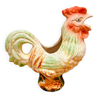 Small rooster pitcher of slip