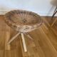 Wicker stool crossed feet