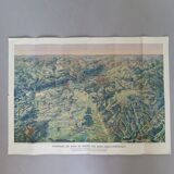 Bird's-eye view map of Frankfurt