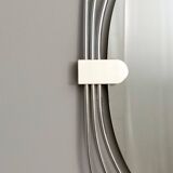 Smoked Wall Mirror with a Triple Chrome-Plated Metal Frame, Italy