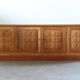 Vintage 1960/70s Danish Brutalist Light Oak Low Sideboard / Crezenda