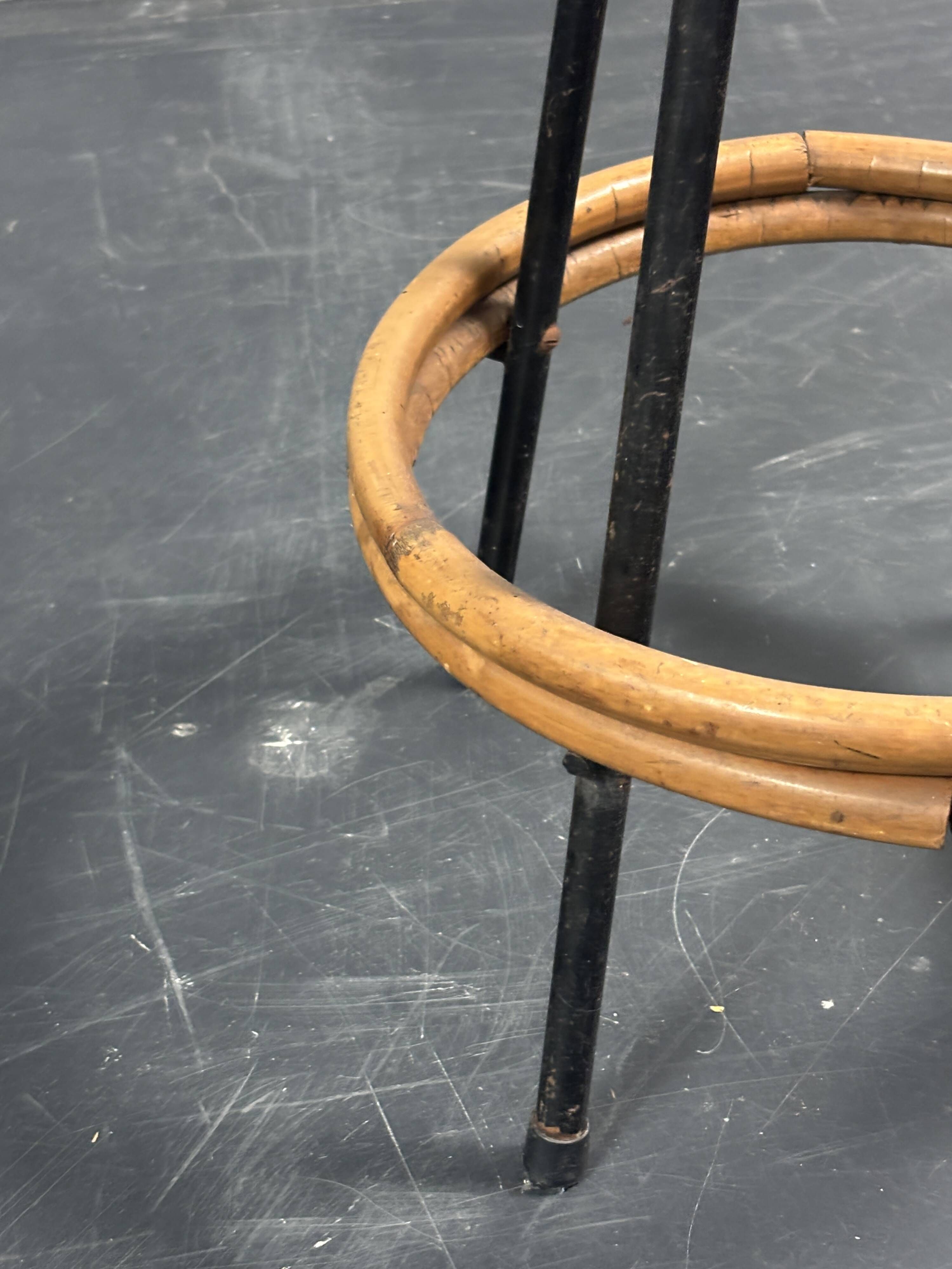 Midcentury Dutch rattan bamboo bar stools by Rohe Noordwolde, 1950s