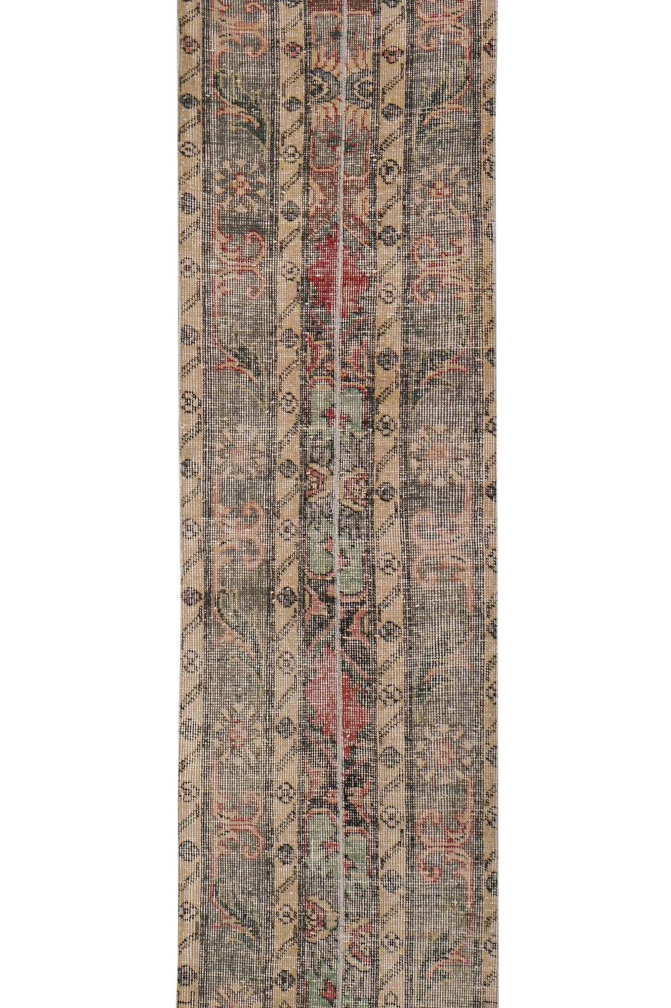 Vintage Turkish hallway rug 52x712 cm