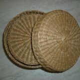 12 coasters in their wicker box