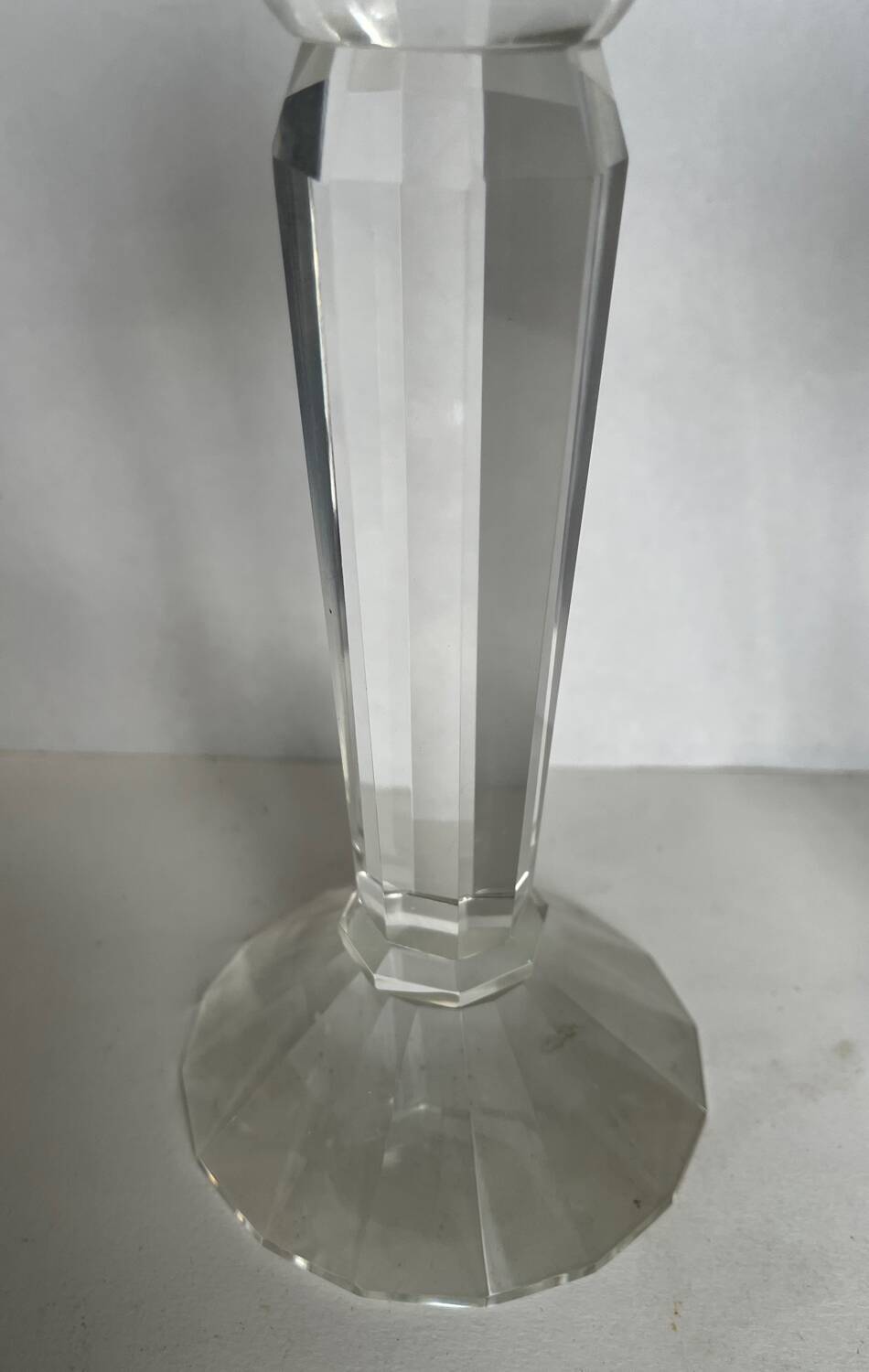 Pair of crystal candlesticks