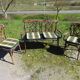 Baumann living room, 1910, bench, armchair and bistro chair