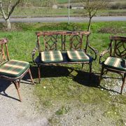 Salon Baumann, 1910, banquette, fauteuil et chaise bistrot