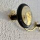 Vintage 1960 gold-plated coat rack with 3 hooks - 45 x 7 cm