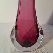 Vase soliflore en verre de Murano par Flavio Poli