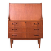 Secrétaire en teck danois du milieu du siècle par Gunnar Nielsen pour Tibergaard, années 1960.
