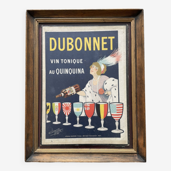 Lithographie encadré Dubonnet 1912