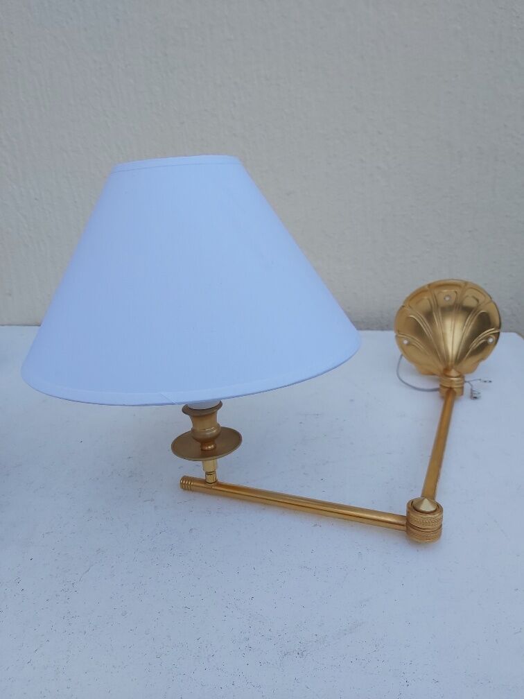 Pair of gilded bronze wall lamps