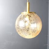 Globe pendant light by Glashutte Limburg, 1960s