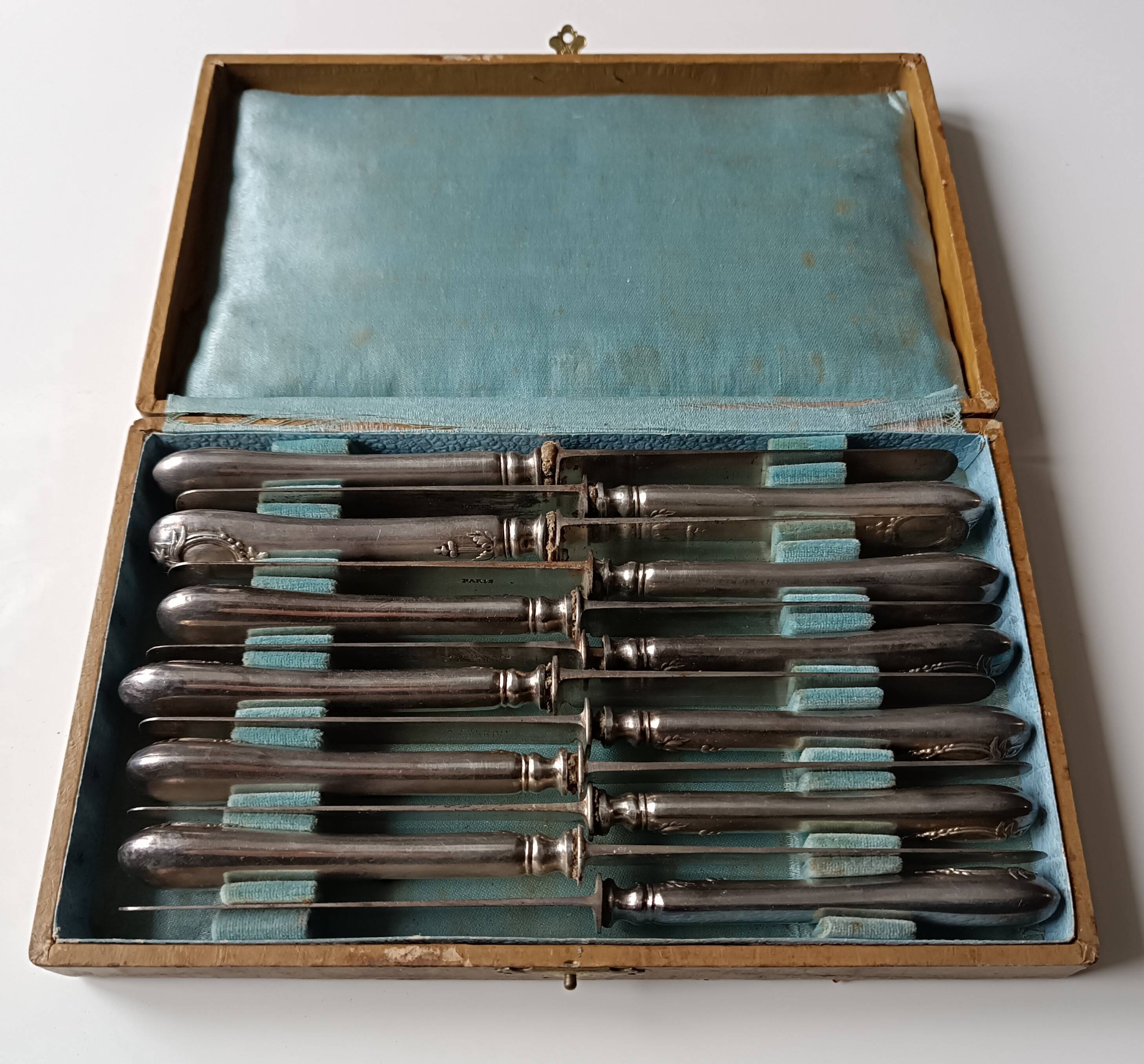 Cutlery set 12 knives Silver-plated metal Armand Frenais Silverware