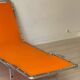 Orange and metal deckchair 1970
