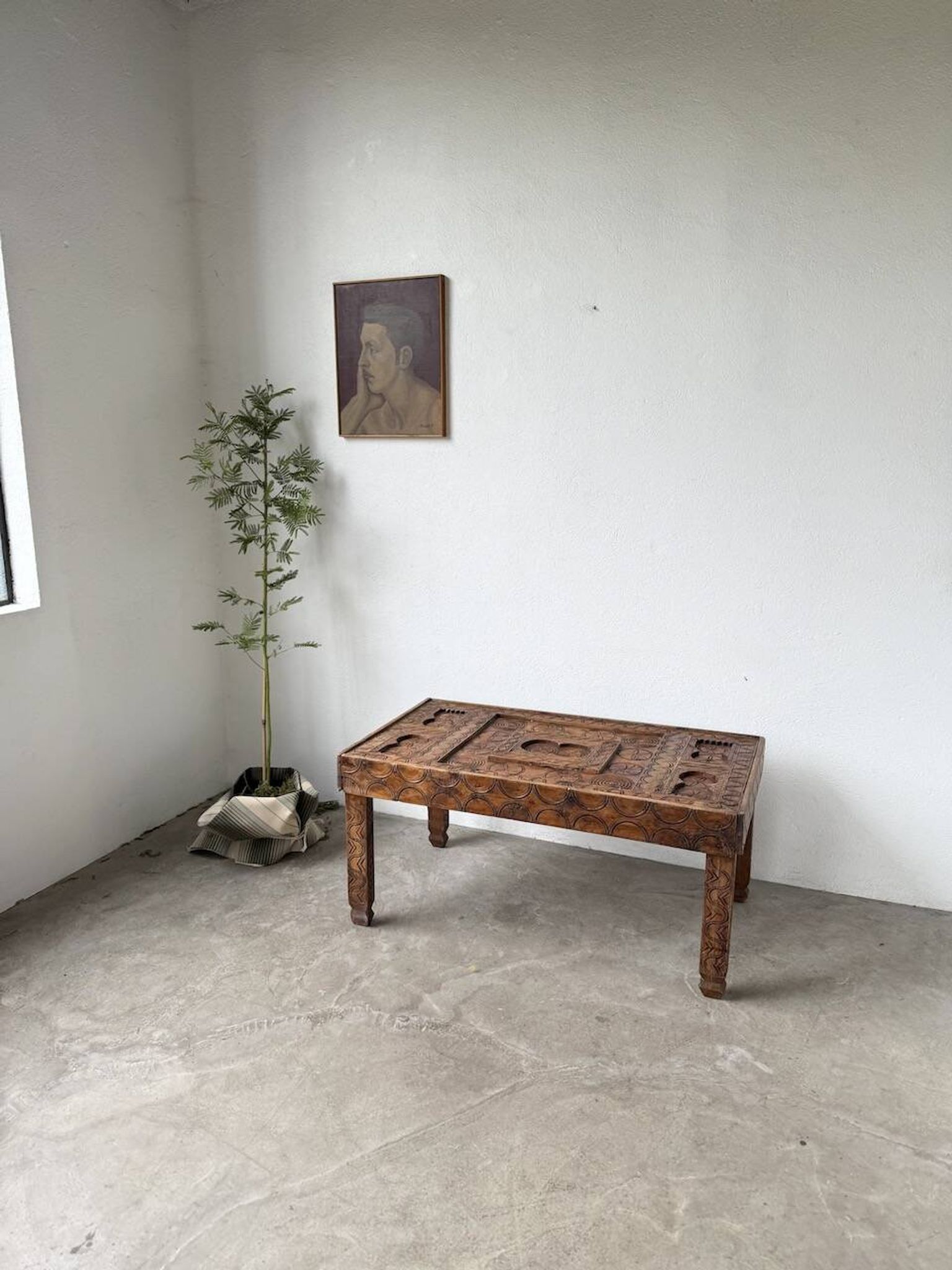 Savoyard folk art coffee table