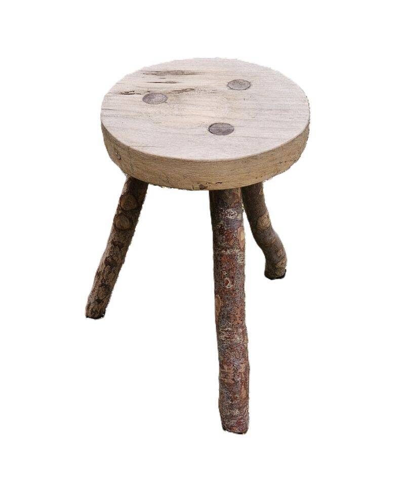 Vintage Brutalist Stool in the Style of Jean Touret 1960