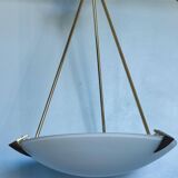 Suspension en verre et laiton design vintage