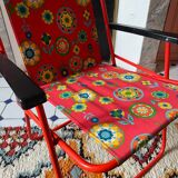 70' flowered folding chair