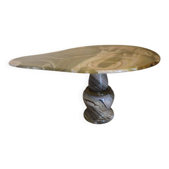 Free-form onyx coffee table