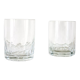 Paire de verres à whisky en verre taillé
