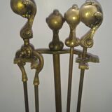 Serviteur de cheminée bronze serres griffes aigle rapace