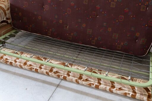 Canapé-lit 3 places avec 2 fauteuils, années 1970