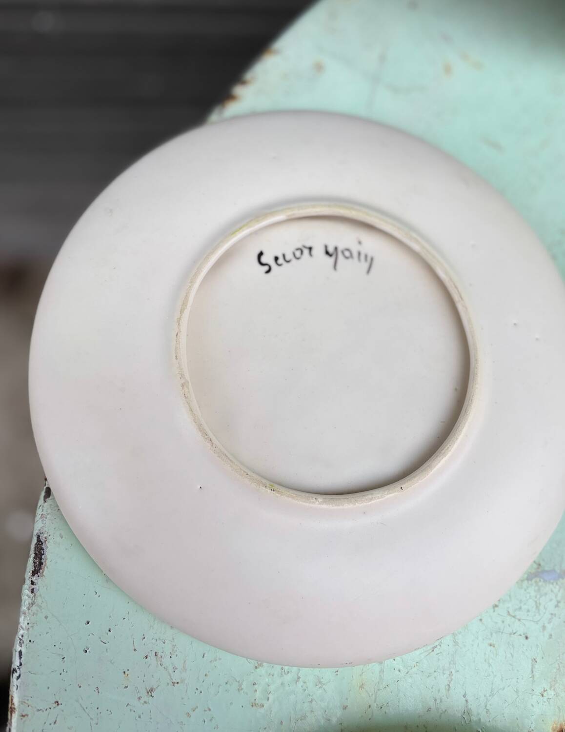 Vintage Vallauris ceramic dinnerware set. Fish design. 1960s