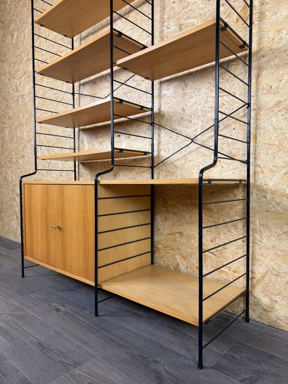 1960s 1970s Ash Shelving System Wall Unit from WHB Germany