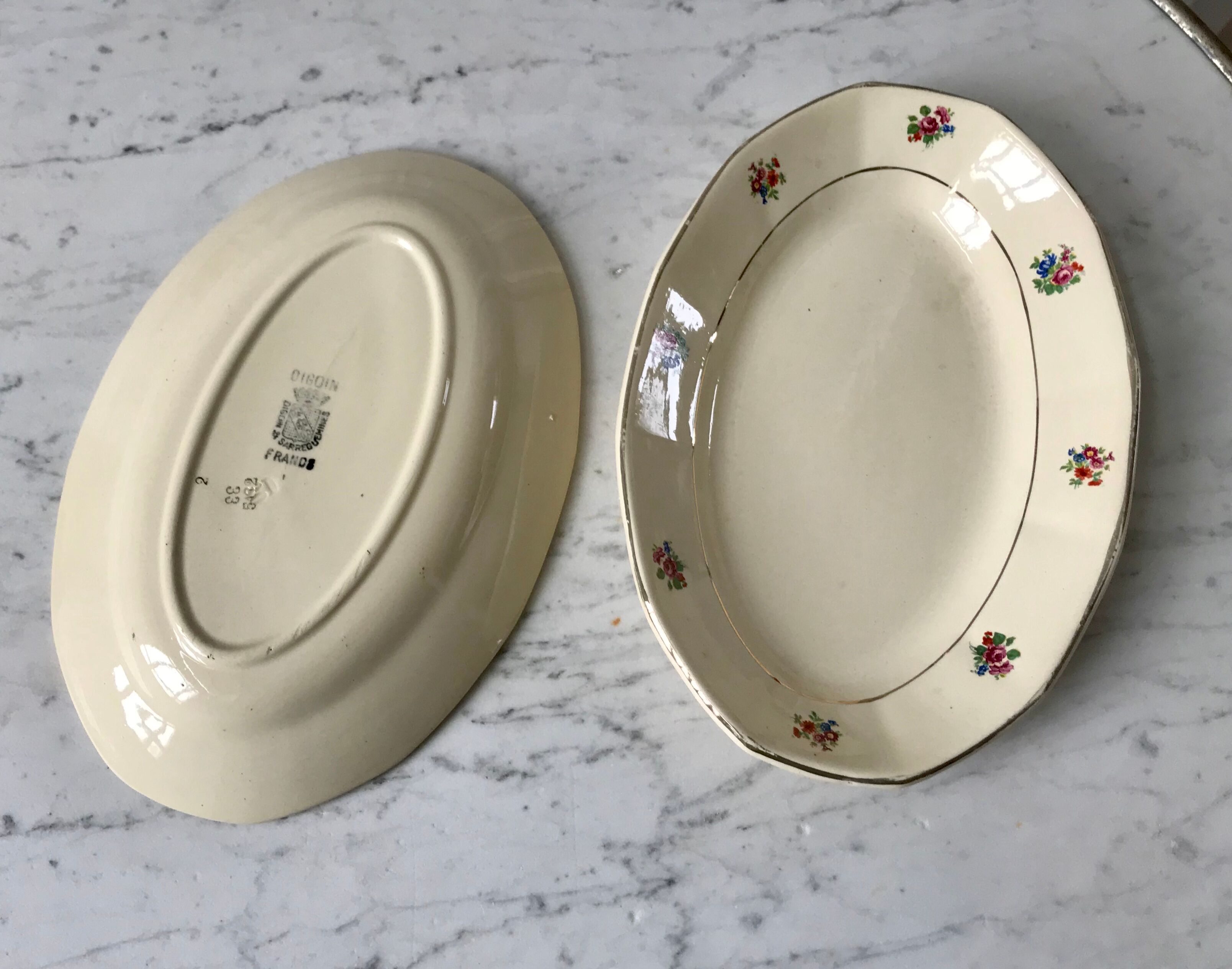 Duo of raviers Digoin Sarreguemines years 40-50