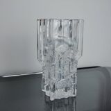 Limburg vase with ice cube effect in glass, Germany, 1970