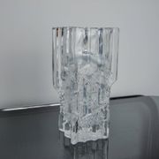 Limburg vase with ice cube effect in glass, Germany, 1970