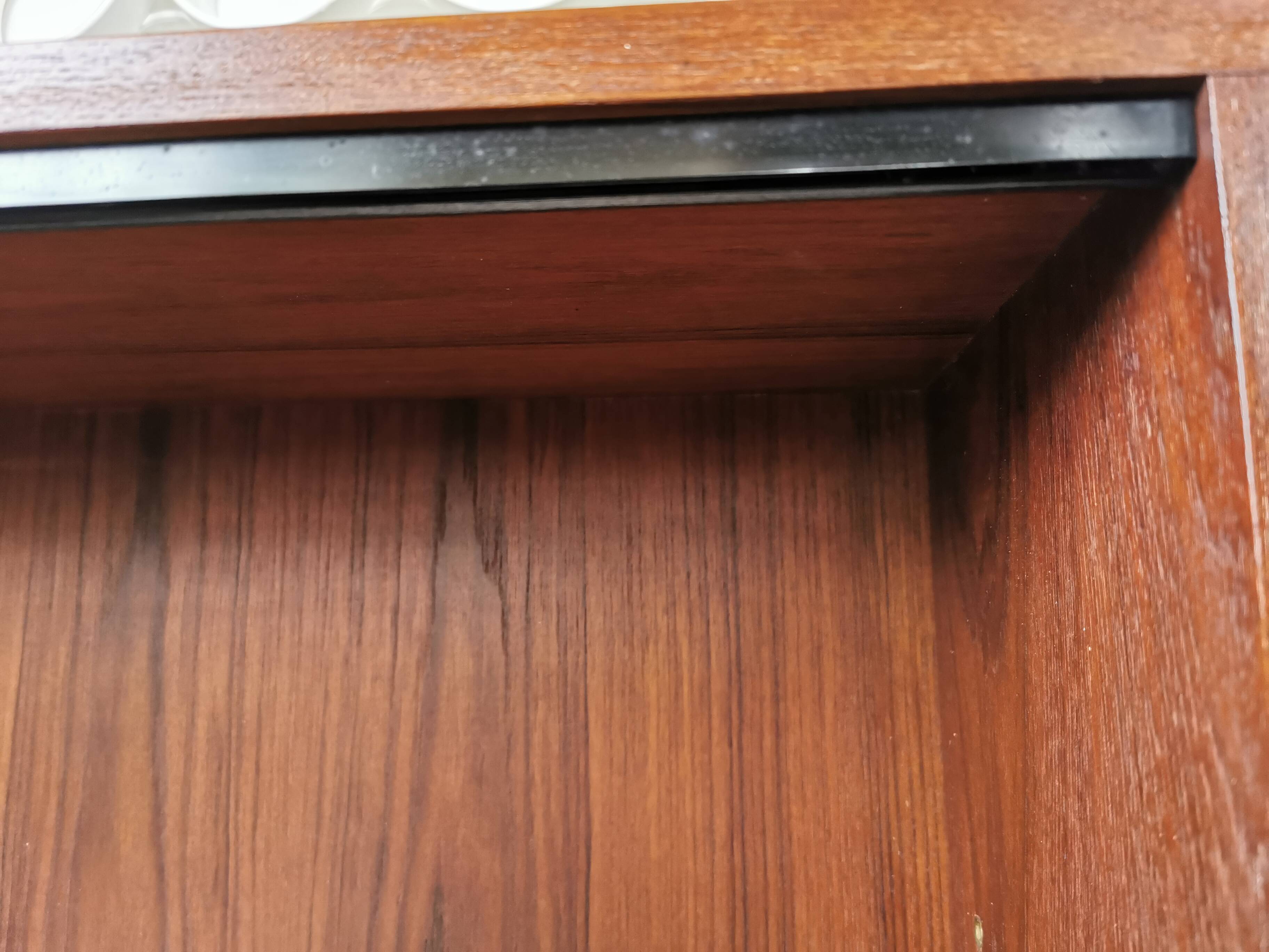 Narrow glass shelf from the 1960s