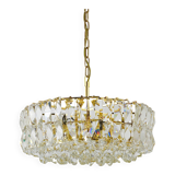 Bakalowits Vienna Grand Chandelier in Gilded Brass and Crystal Glass, Austria, 1970s