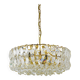 Bakalowits Vienna Grand Chandelier in Gilded Brass and Crystal Glass, Austria, 1970s